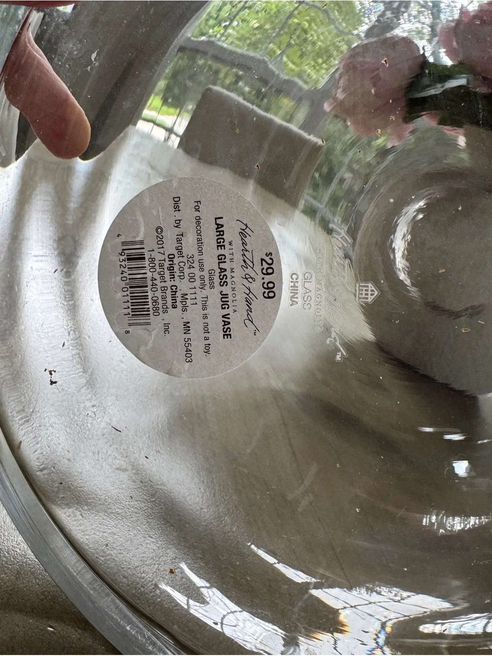 Clear Glass Decorative Vase - Home Accents